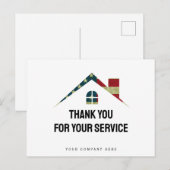 Carte Postale Merci pour votre Service Immobilier Militaire (Devant / Derrière)