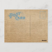 Carte Postale Merci Pour Votre Service Militaire Burlap Drapeau (Dos)