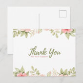 Carte Postale Merci pour votre support (Devant / Derrière)