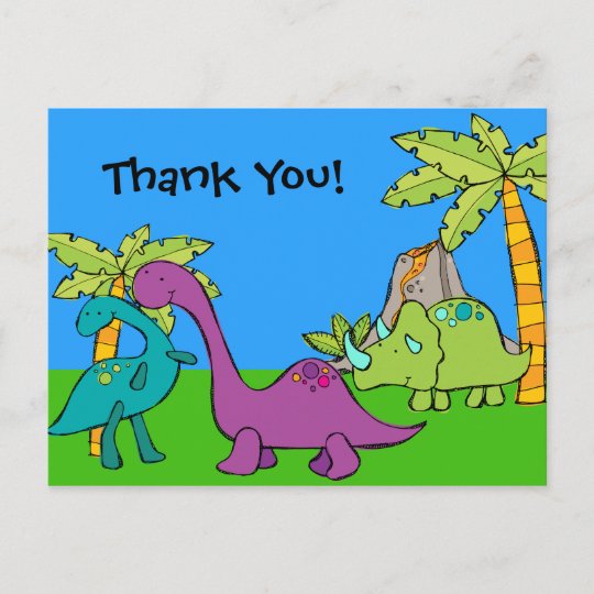 Carte Postale Merci Prehistorique D Anniversaire De Dinosaure De Zazzle Be