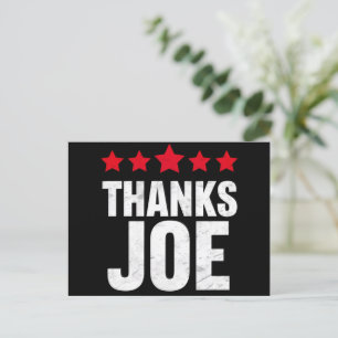 Carte Postale Merci Président Merci Joe Biden Merci Joe