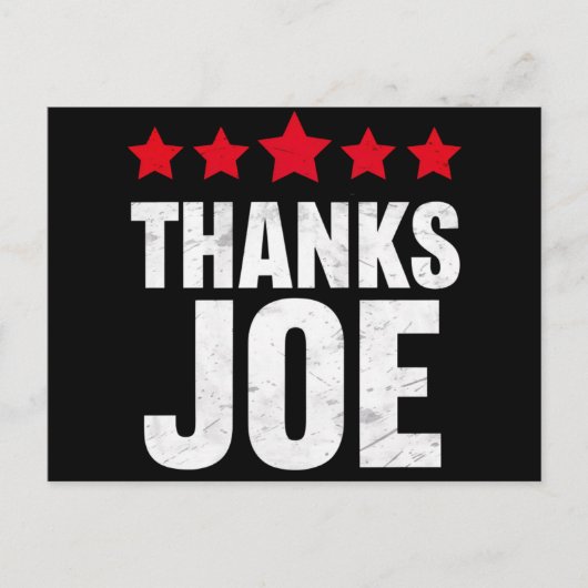 Carte Postale Merci Président Merci Joe Biden Merci Joe (Devant)