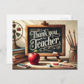 Carte Postale "Merci, Professeur !" (Devant / Derrière)