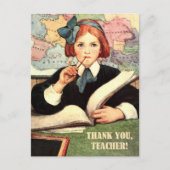 Carte Postale Merci, professeur. Art vintage (Devant)