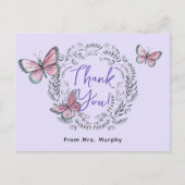 Carte Postale Merci Professeur Papillon (Devant)