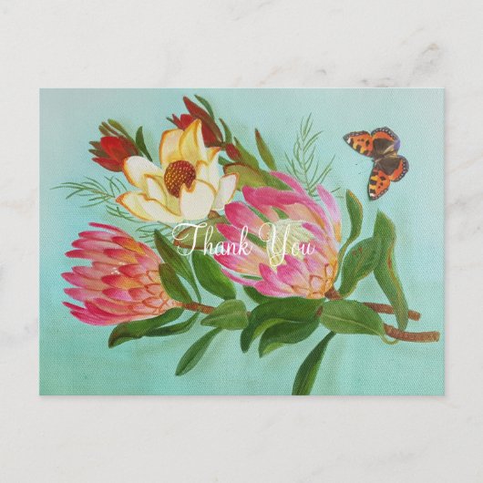 Carte Postale Merci Proteas d'Afrique du Sud (Devant)