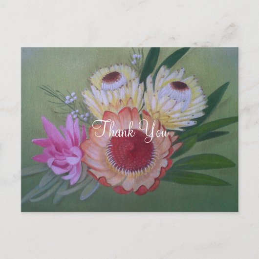 Carte Postale Merci Proteas d'Afrique du Sud (Devant)