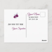 Carte postale Merci prune violette (Dos)