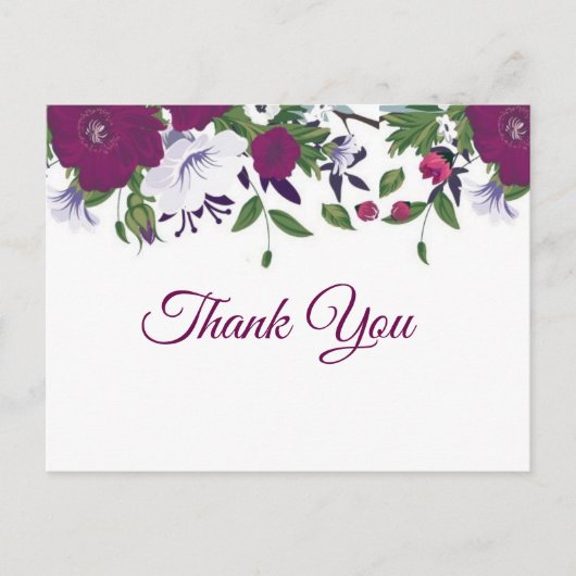 Carte postale Merci prune violette (Devant)