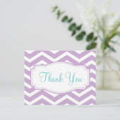 Carte postale Merci Purple Chevron (Debout devant)