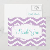 Carte postale Merci Purple Chevron (Devant / Derrière)