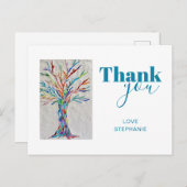 Carte Postale Merci Rainbow Tree personnalisé (Devant / Derrière)