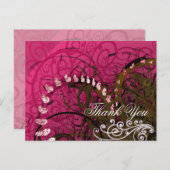 Carte Postale Merci Rasberry Cœurs (Devant / Derrière)