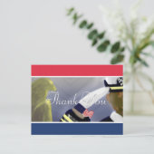 Carte Postale Merci | Rayures Rouges Blanches US Ancien Combatta (Debout devant)