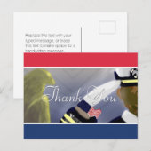 Carte Postale Merci | Rayures Rouges Blanches US Ancien Combatta (Devant / Derrière)