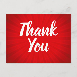 Carte Postale Merci Red Sunburst