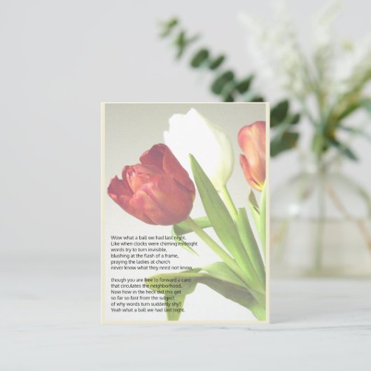 Carte Postale merci/réminiscence du message (Debout devant)