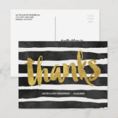 Carte Postale Merci répartis | Merci Faux Gold (Devant / Derrière)