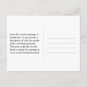 Carte postale "Merci !" respectable et élégante (Dos)