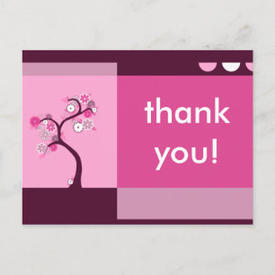 Carte Postale merci : retro tree