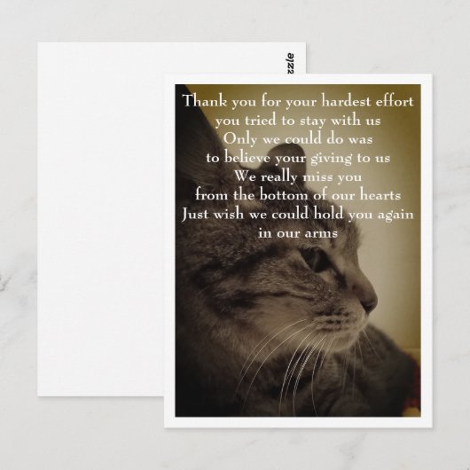 Carte Postale Merci & RIP  (Devant / Derrière)