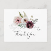 Carte postale Merci Romance Florale (Devant)