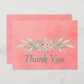 Carte Postale Merci rose (Devant / Derrière)