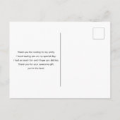 Carte Postale Merci rose et bleu Aquarelle (Dos)