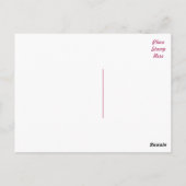 Carte postale Merci rose Fuchsia Heart (Dos)