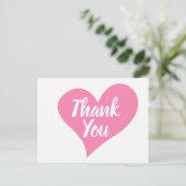 Carte Postale Merci rose Mariage, Fête des mariées (Debout devant)