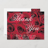 Carte postale Merci Roses Rouges Profondes (1) (Devant / Derrière)