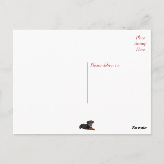 Carte Postale Merci Rottweiler Chien Chien Chien Chien Salutatio (Dos)