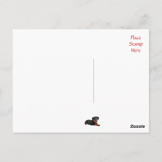 Carte Postale Merci Rottweiler Chien Chien Chien Chien Salutatio (Dos)