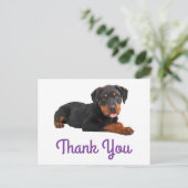 Carte Postale Merci Rottweiler Chien Chien Chien Chien Salutatio (Debout devant)