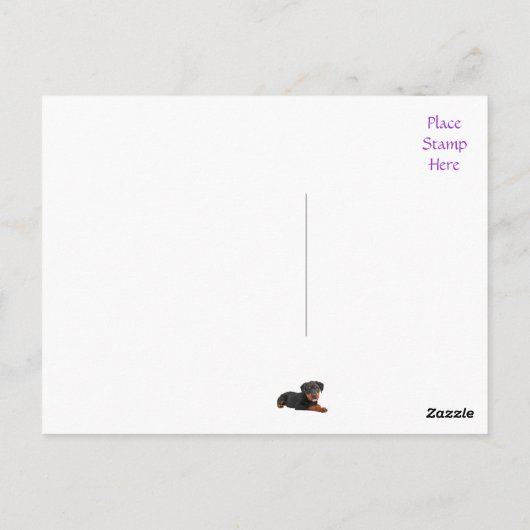 Carte Postale Merci Rottweiler Chien Chien Chien Chien Salutatio (Dos)