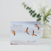 Carte Postale Merci rouge (Debout devant)