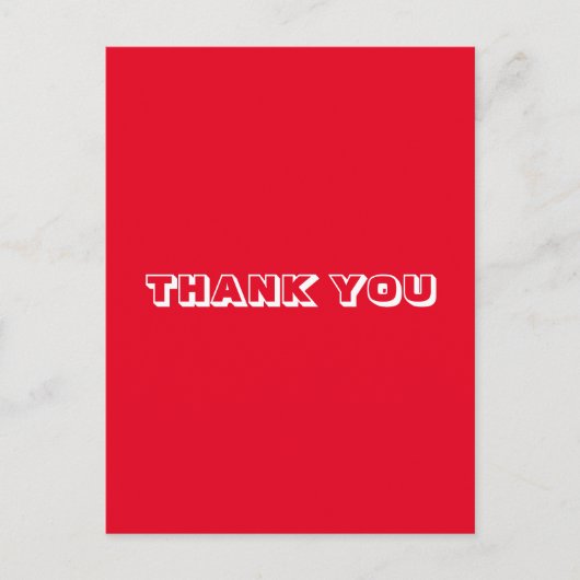 Carte Postale Merci, rouge blanc (Devant)