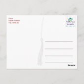 Carte postale Merci rouge et noir (Dos)