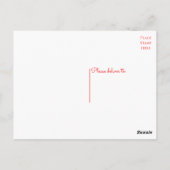 Carte Postale Merci rouge Mariage Fête des mariées des ballons d (Dos)