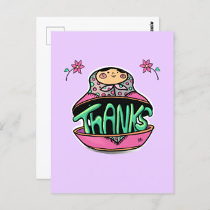 Carte Postale Merci Russian Doll