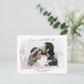 Carte postale Merci rustique pastel avec photo (Debout devant)