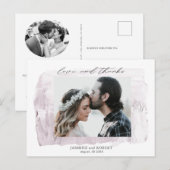 Carte postale Merci rustique pastel avec photo (Devant / Derrière)