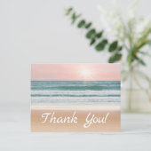 Carte Postale Merci. Sable, ciel et mer. (Debout devant)