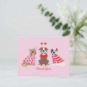 Carte Postale Merci Saint Valentin American Pit Bull Terrier (Debout devant)