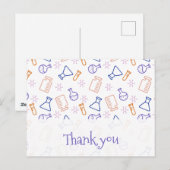 Carte Postale Merci scientifique violet et orange  (Devant / Derrière)