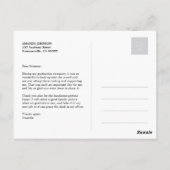 Carte Postale Merci Script élégant 5 Multi Photo Graduation (Dos)