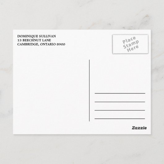 Carte postale Merci Shabby Chic Script Graduation (Dos)