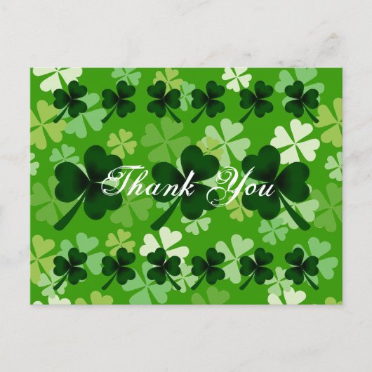 Carte Postale Merci shamrock (Devant)