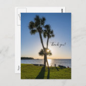 Carte postale Merci silhouette de ciseaux palmier (Devant / Derrière)