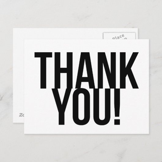 Carte Postale Merci simple (Devant / Derrière)